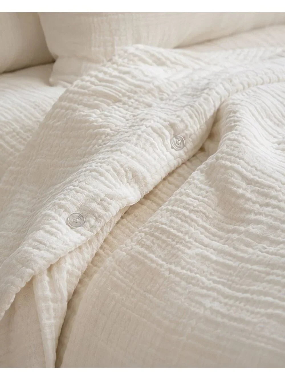 S20 | Quince Organic Airy Gauze Duvet Cover Set King Cal King Undyed NWOT